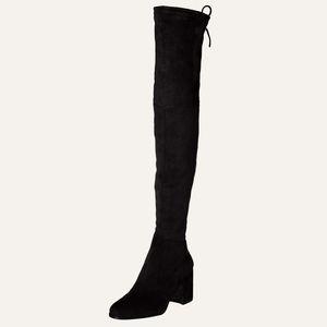 NEW Thigh high boots. Black faux suede.